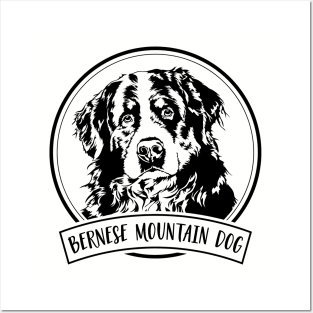 Bernese Mountain Dog lover dog portrait Posters and Art